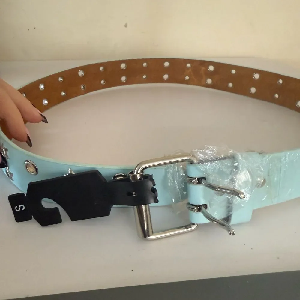 Light Blue Studded Belt Size Small